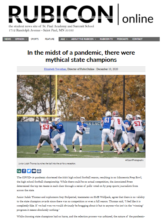 In the midst of a pandemic, there were mythical state champions