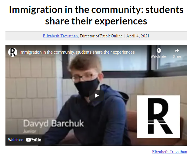 Immigration in the community: students share their experiences