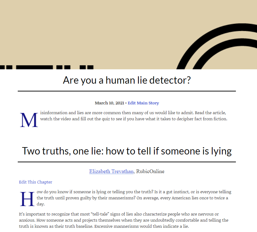 Two truths, one lie: how to tell if someone is lying