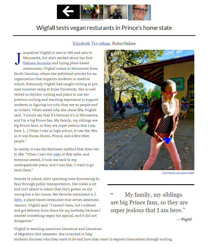 Wigfall tests vegan restaurants in Prince’s home state